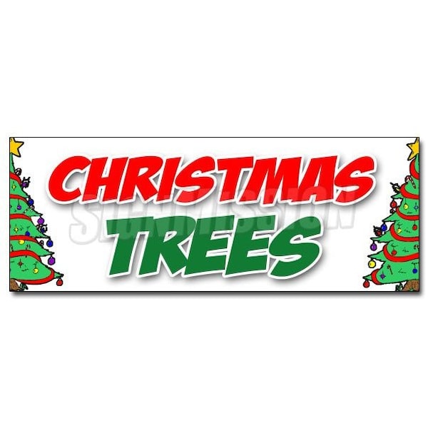 CHRISTMAS TREES DECAL sticker poinsettia xmas stand wreath ornament supply